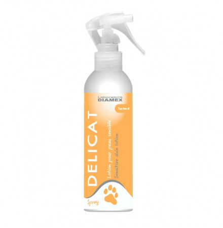 Diamex Delicat Spray 200 Ml. Produit de soin pour chien. Soulage irritations et démangeaisons. Au Tea Tree Oil