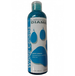 Diamex Shampooing White Canada 250 Ml. Shampooing pour chat. Atténue le jaunissement. Apporte brillance et éclat.