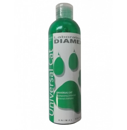 Diamex Shampooing Universal Cat 250 Ml. Shampooing pour chat. A l'huile d'amandes douces. Volume, Brillance et douceur.