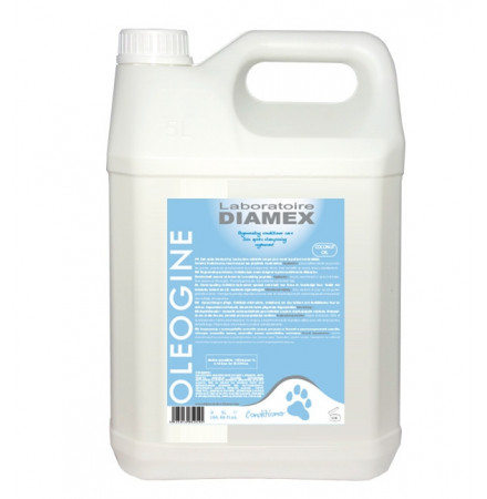 Diamex Apres Shampooing Oleogine 5l. APrès Shampooing pour chien. à l'huile de coco bio.