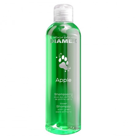 Diamex Shampooing Apple 250 Ml. Shampooing pour chien. A l'extrait de pomme. Ravive les couleurs.