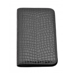 Pochette Ciseaux Croco noir