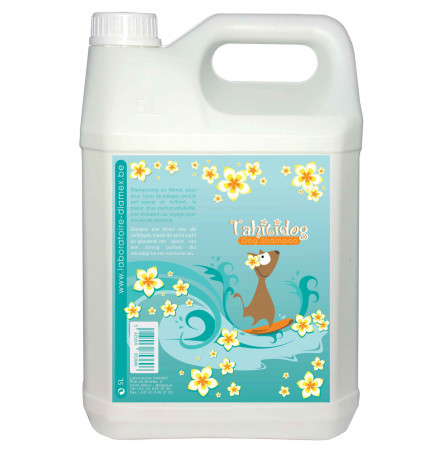 Diamex Shampooing Tahiti Dog 5l. Shampooing pour chien au Monoï. Parfait pour la saison estivale