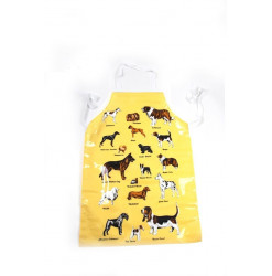 Tablier Multi Races Plastique Chiens -Jaune. Tenue professionnelle toilettage