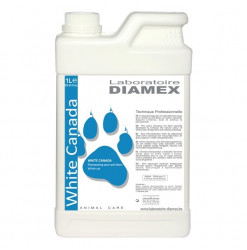 Diamex Shampooing White Canada 1l. shampooing pour chat à poil blanc. Atténue le jaunissement.