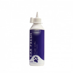 Diamex Ear Fresh 24gr. Soin des oreilles pour chien. Réduit les mauvaises odeurs. Facilite l'épilation. Garde l'oreille sèche.