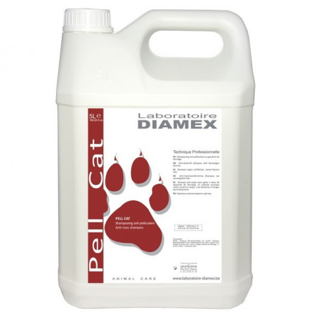 Diamex Shampooing Pell Cat 5l. Shampooing pour chat. Antipelliculaire. Au Goudron de Norvège.